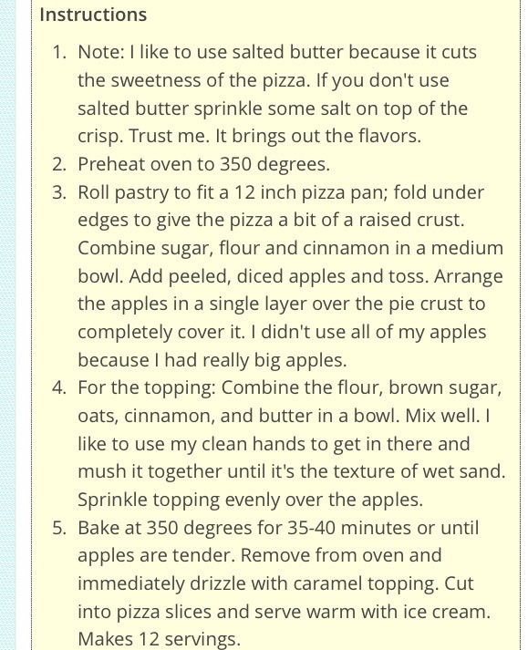Apple Crisp Pizza!!! 😍😍😍😍