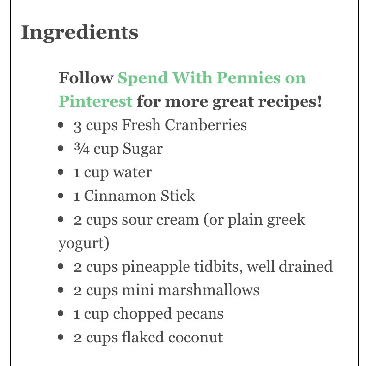 Cranberry Millionaire Salad.