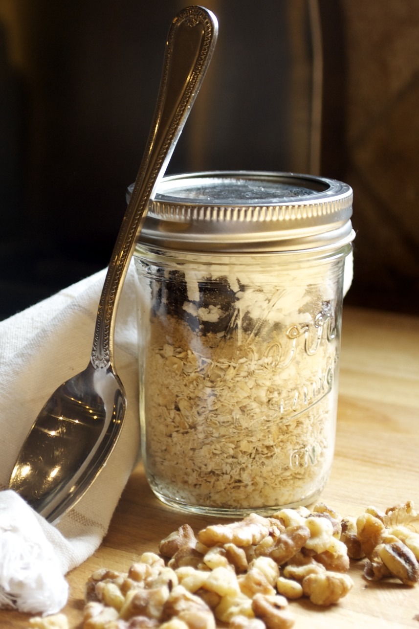 4. The next morning, put all but one of the jars in the refrigerator. Take the cap off one jar and stir up the oatmeal inside. Microwave for 2 to 3 minutes, or until quite hot. Add any milk, raisins, or other mix-ins. Enjoy!