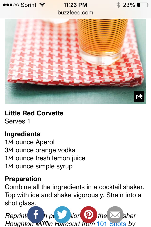 Mixed Drink/shot Recipes! Super Easy! 