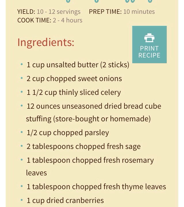 SLOW COOKER THANKSGIVING STUFFING!