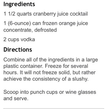 Vodka Slushies  ( Red Rooster )