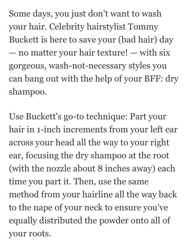🎀6 Perfect Hairstyles for When You Just Can't Wash Your Hair🎀