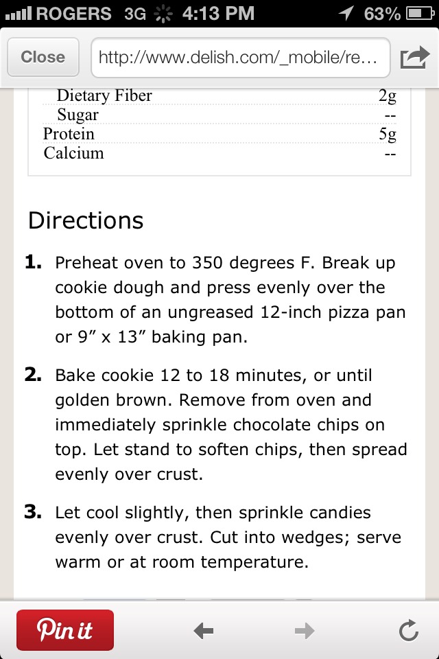 Peanut Butter Cookie Pizza