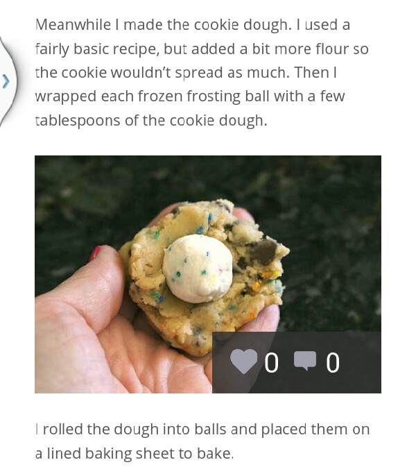 Frosting Filled Chocolate Chip Cookies!