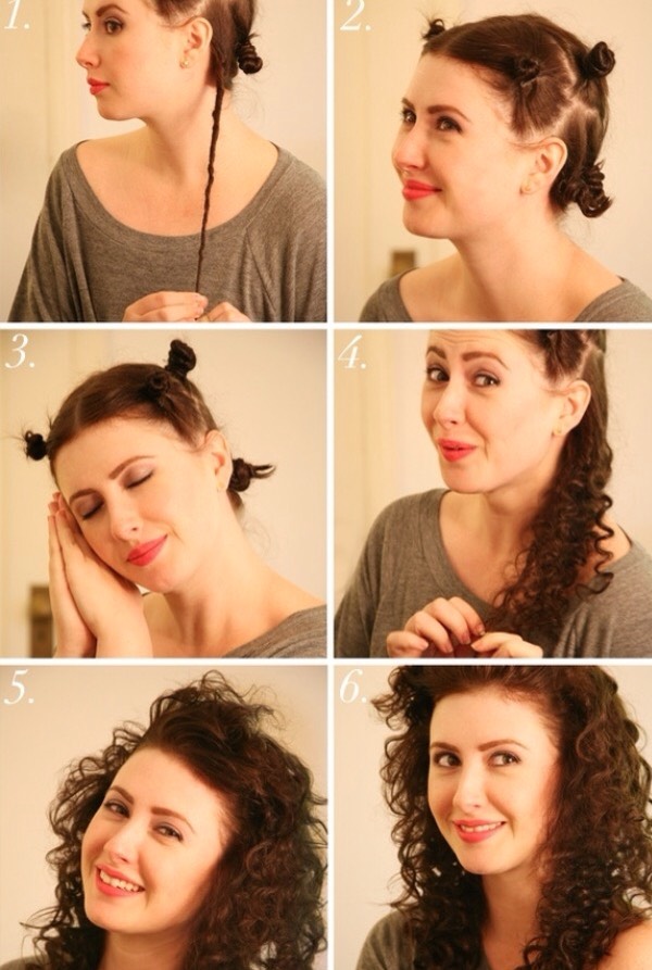 Bantu knot Curls/Waves.