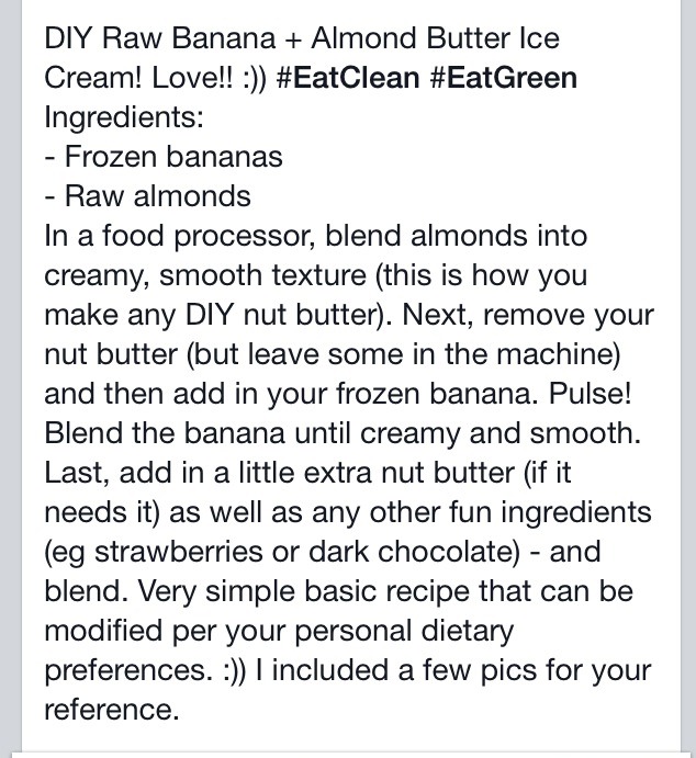 DIY Raw Banana & Almond Butter Ice Cream.