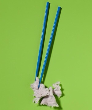 Chopsticks as Lint Remover
Pluck the lint buildup from a clothes dryer's trap.