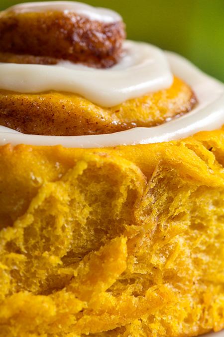 Pumpkin Cinnamon Rolls With Cream Cheese Icing 