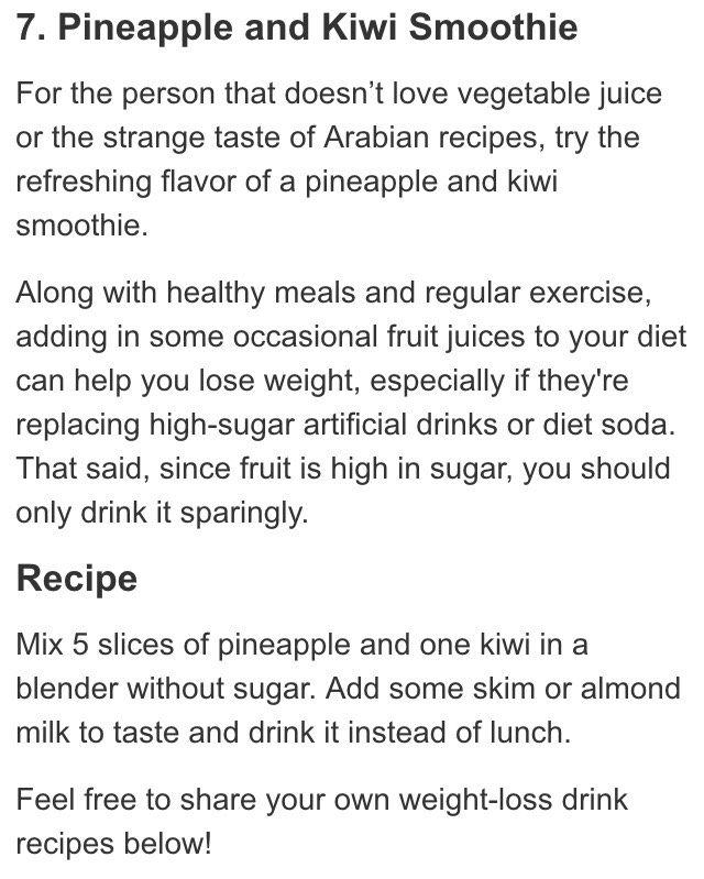 Julian Michaels Recipe For Losing 5 Pound In Seven Days 🍹