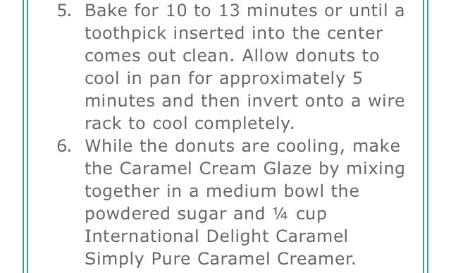 Chocolate Mocha Baked Doughnuts With A Caramel Cream Glaze!