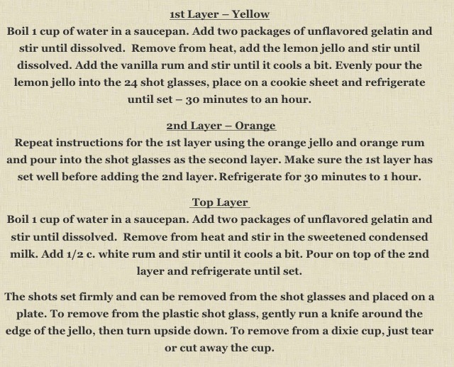 Candy Corn Jello Shots!