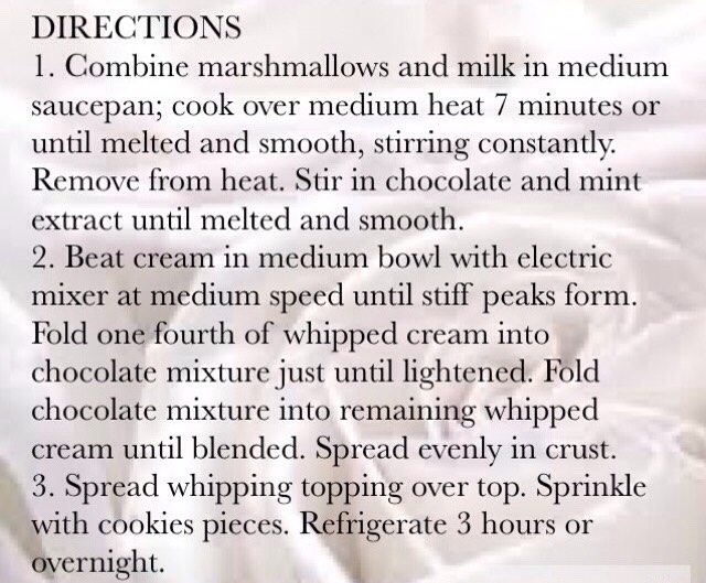 ✨chocolate Mint Cookie Pie✨