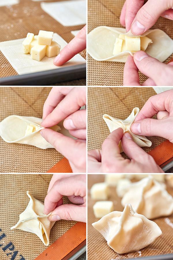 Cheese Wontons With Honey Mustard Dipping Sauce Recipe! #tipit