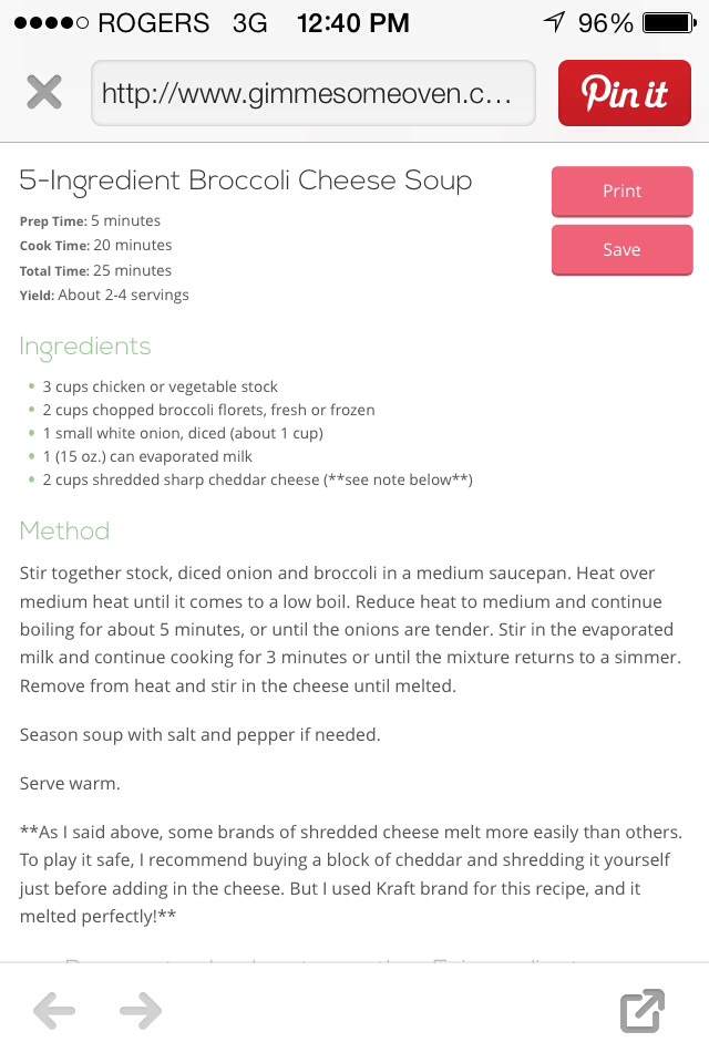 5 Ingredient Broccoli Cheese Soup!