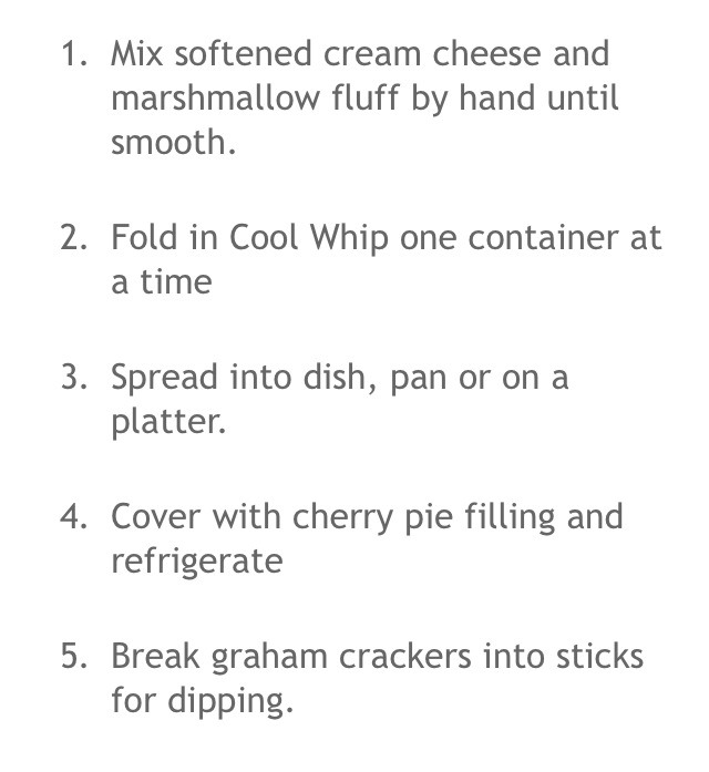 Cherry Cheesecake Dip. YUM