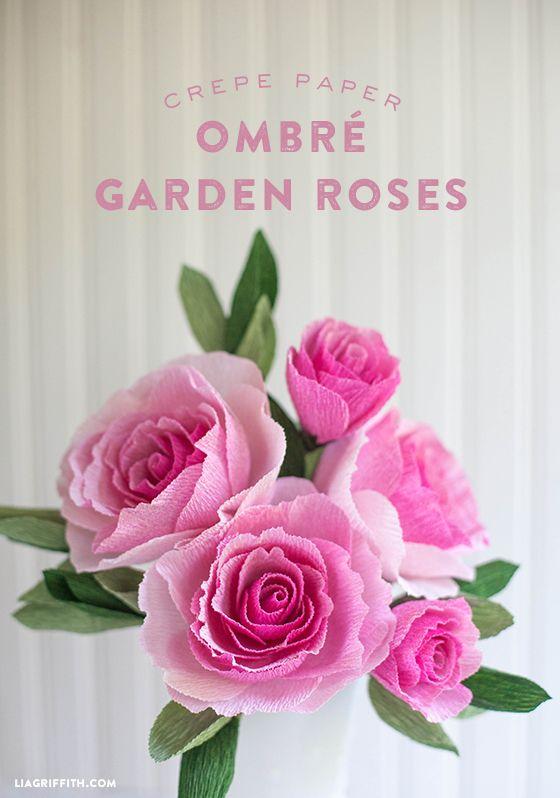 DIY ombre garden roses! Make these from paper and make an everlasting staple to your room or your home. These are so so so so so easy to make, and very beautiful to stick anywhere you'd like. Make them here:

http://liagriffith.com/diy-crepe-paper-ombre-garden-roses/