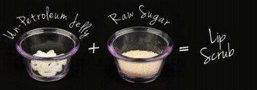 4. Unpetrollium Jelly   Raw Sugar= Lip Scrub 