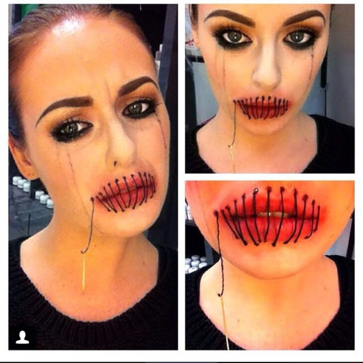 Creepy Halloween Lip Makeup Ideas