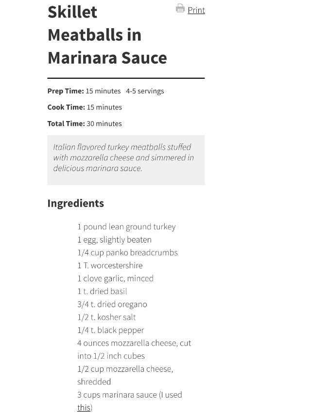 Skillet Meatballs In Marinara Sauce ❤️