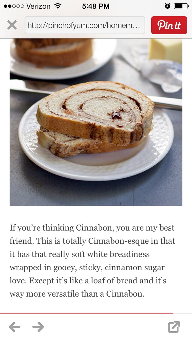 Homemade Cinnamon Swirl Bread