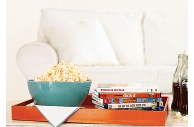 Have a movie day!
Find all the movies in your house and just watch them all, oh and dont forget the bowl of popcorn!