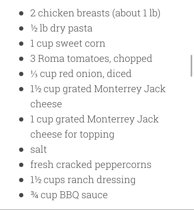 BBQ Ranch Chicken Casserole