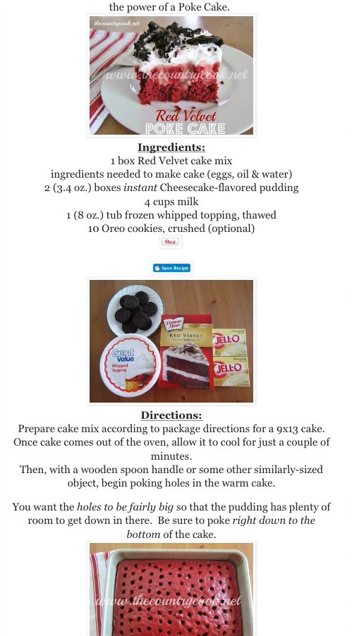 Red Velvet Poke Cake.
