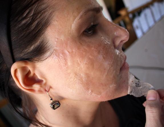 Clean, practically hairless, with clean, dirt-free pores.