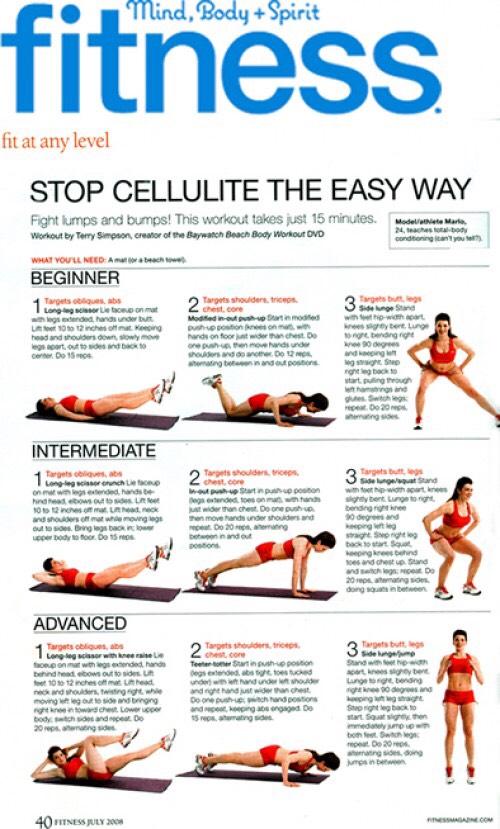 Workouts To Get Rid Of Cellulites 