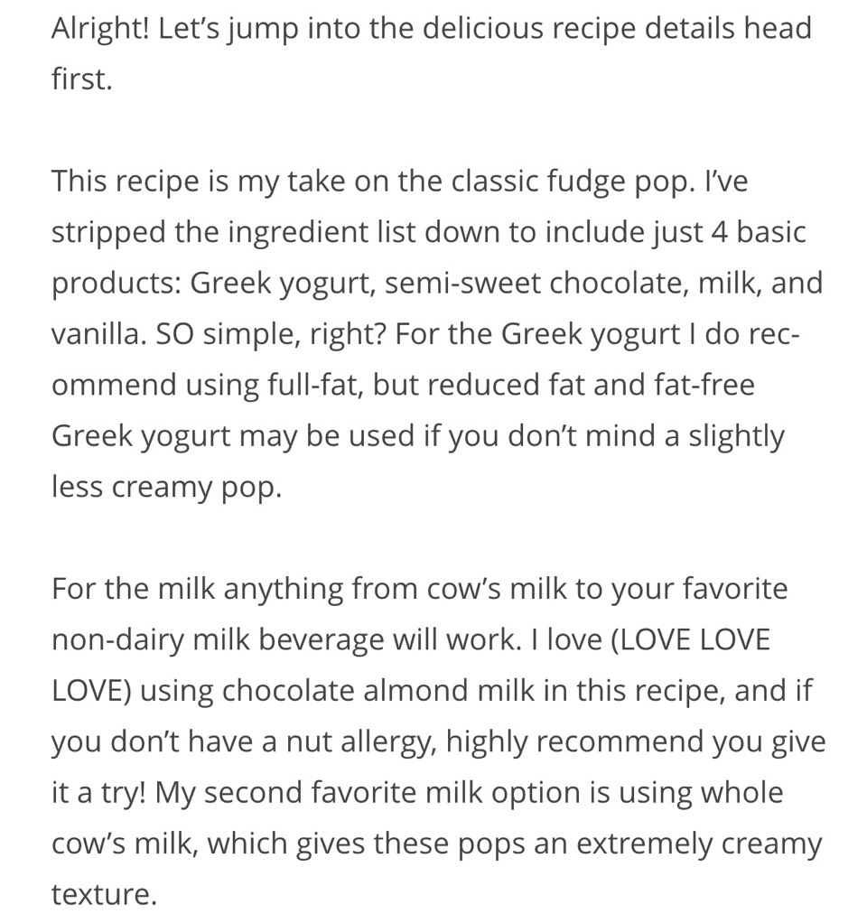 Greek Yogurt Fudge Pops!!❤️