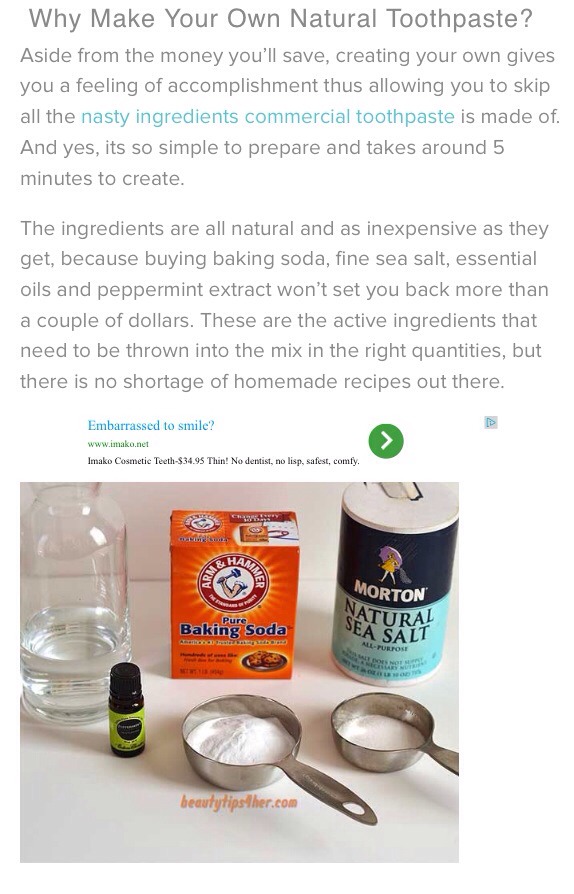 Homemade Natural Toothpaste👌