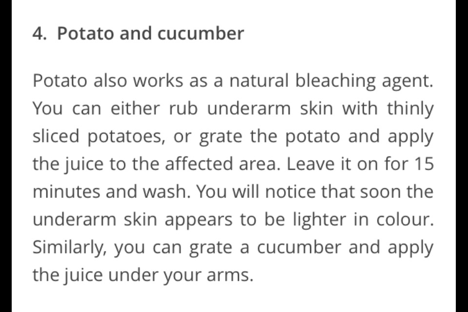 Remedies For Dark Underarms 