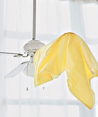 5. Clean fan blades with a pillow case

Put the pillow case over the blade and then wipe the blade, putting all of the dust inside the pillow case.