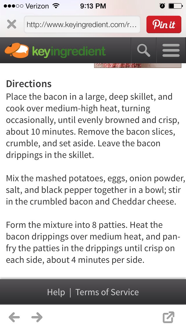Bacon Cheddar Potato Cakes 