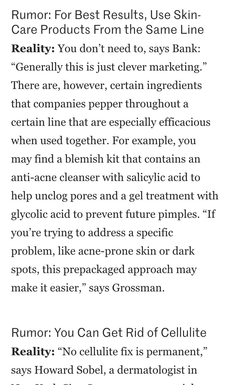 ✨Skin Care Facts And Myths✨