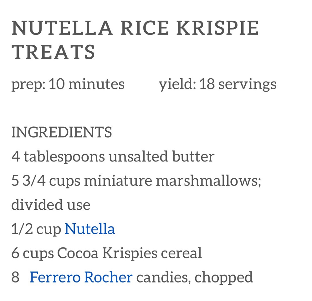 Over The Top Nutella Rice Krispie Treats. 😍