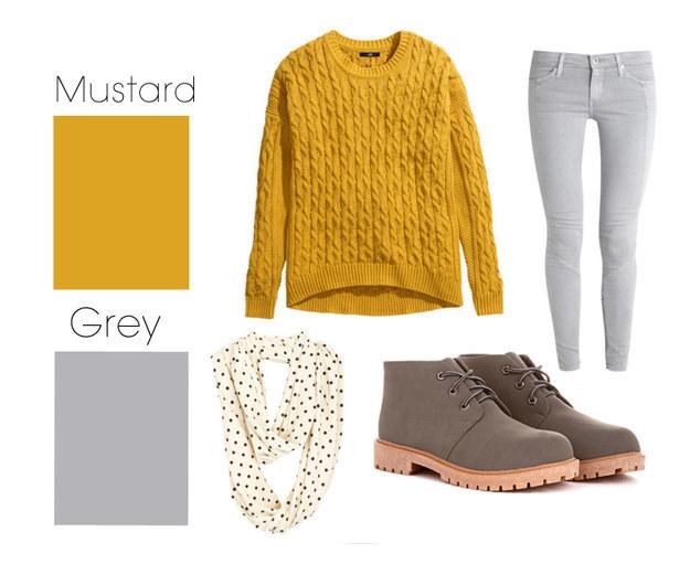 1. Grey & Mustard