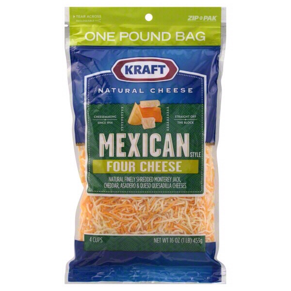 2 cups of Mexican blend shredded cheese.