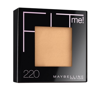 After that I go in with my "maybelline fit me" matte+poreless powder.  I use the normal to oily powder, in the shade 220 natural beige.  I start by using my brush I bought offline it doesn't have a name it's just a powder brush, i start applying this all over my face. 