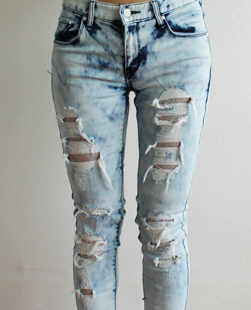 just distressed and a pretty lace πΊ