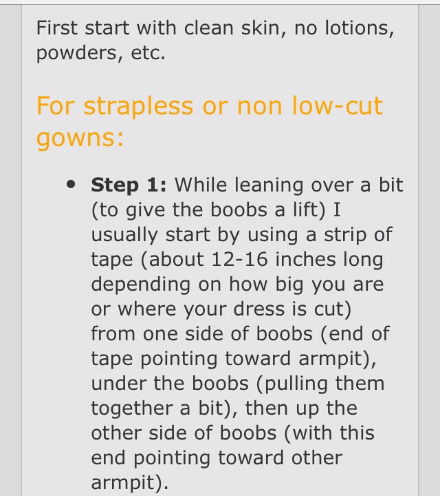 The Proper Way To Tape Your Chest For Wearing Backless Dresses