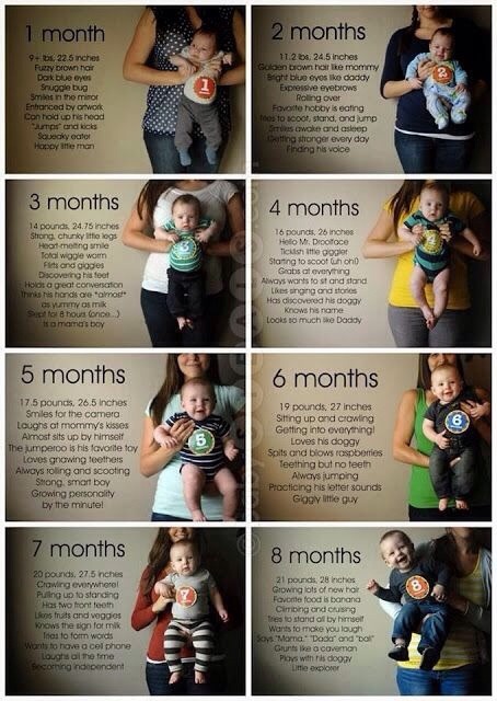 Cute & Easy Ideas For Baby Monthly Photos Pls Like & Share Thank You :D
