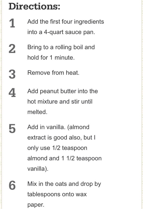 No Bake Chocolate Oatmeal Cookies