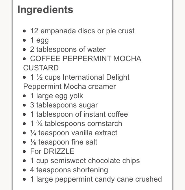 ❤️Peppermint Mocha Coffee Custard Empanadas!❤️