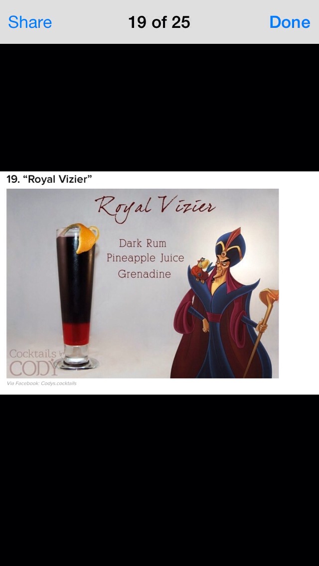 Disney cocktails 🍹