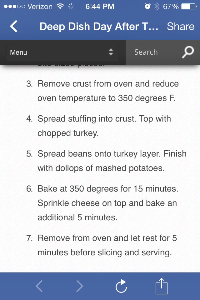 Deep Dish Day After Thanksgiving Pizza!! Great Idea For Thanksgiving Leftovers!!!