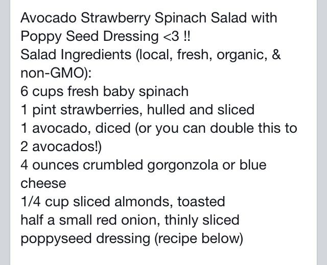 Avocado Strawberry Spinach Salad