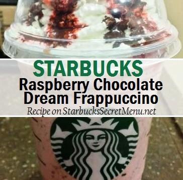 -Vanilla Bean Frappuccino
-Add rasbperry syrup (2 pumps tall, 3 grande, 4 venti)
-Add white mocha sauce (2 pumps tall, 3 grande, 4 venti)
-Add cinnamon dolce syrup (1 pump tall, 1.5 grande, 2 venti)
-Add java chips
-Top with mocha drizzle and half a pump of raspberry