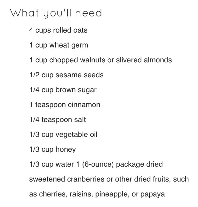 Homemade Granola